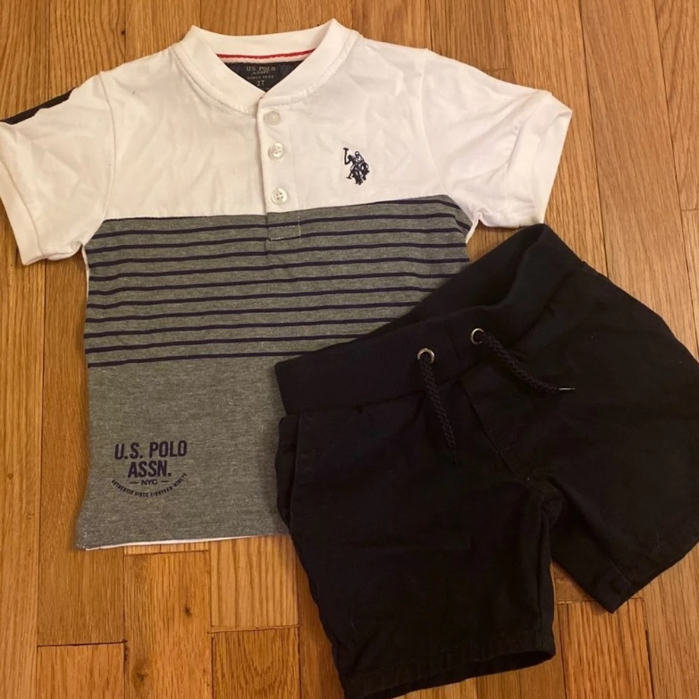 Boys US POLO ASSN short set